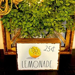 Rae Dunn Lemonade Sign Wood Lemons